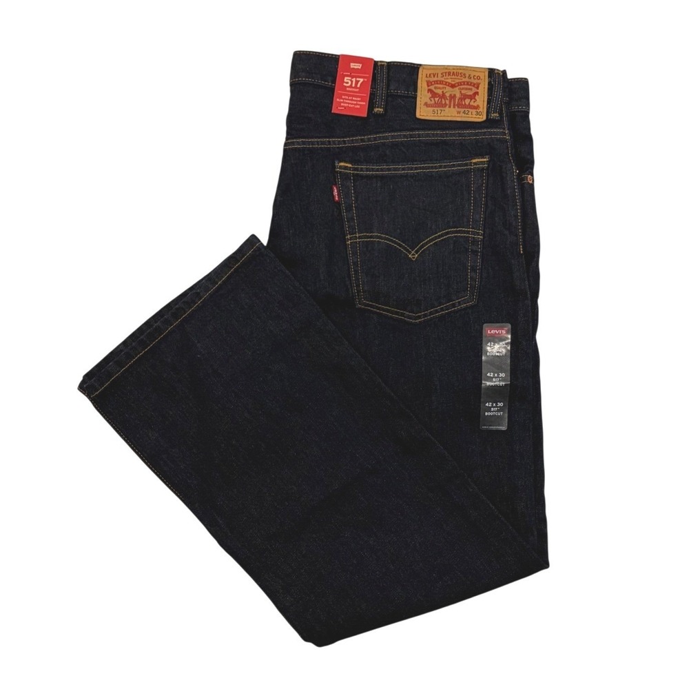 Levis‎ 517 Bootcut Jeans Mens 42x30 Indigo Blue Denim 00517-0216 NWT